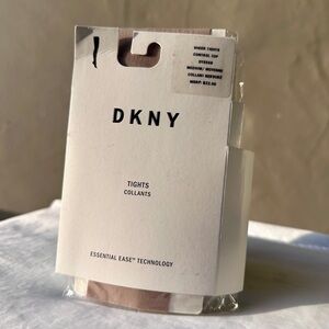 DKNY Essential Ease Sheer Control Top Tights Nude Medium NWT